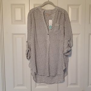 41 Hawthorn Calibri heart polka dot shirt xl